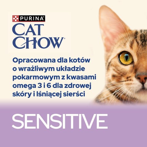 PURINA NESTLE Purina Cat Chow Sensitive z łososiem i cukinią w sosie - mokra karma dla kota - 85 g PURINA NESTLE Purina Cat Chow Sensitive z łososiem i cukinią w sosie - mokra karma dla kota - 85 g