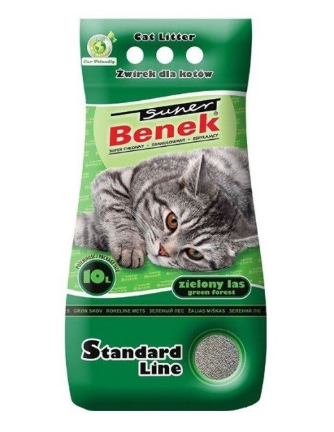 Super Benek CERTECH Super Benek Standard Zielony Las - żwirek dla kota zbrylający 10 l Super Benek CERTECH Super Benek Standard Zielony Las - żwirek dla kota zbrylający 10 l