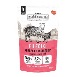 Wiejska zagroda Wiejska Zagroda Karma mokra dla kota Fileciki Kurczak z jagnięciną (dorosły) 85g (12 szt/op)