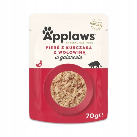Applaws APPLAWS CAT Kurczak z Wołowiną w galaretce - karma dla kota w saszetce - 70g Applaws APPLAWS CAT Kurczak z Wołowiną w galaretce - karma dla kota w saszetce - 70g