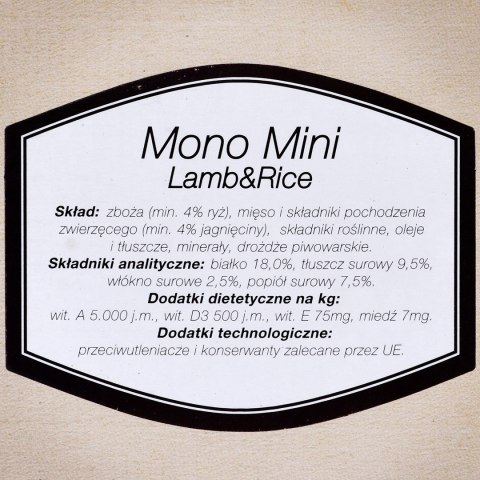 Bosch Bosch Psia Spiżarnia Ciastka Mono Mini Lamb & Rice - kości - 0,9kg Bosch Bosch Psia Spiżarnia Ciastka Mono Mini Lamb & Rice - kości - 0,9kg