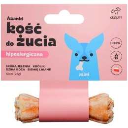 Brit AZANKI Kość hipoalergiczna ze skóry jelenia z królikiem i siemieniem lnianym MINI 10cm
