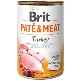 Brit Karma BRIT PATÉ & MEAT z indykiem - mokra karma dla psa 400g