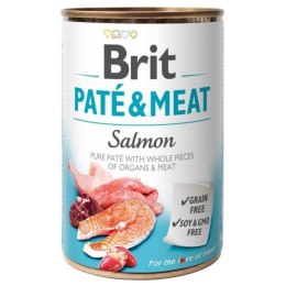 Brit Karma BRIT PATÉ & MEAT z łososiem mokra karma dla psa 400g