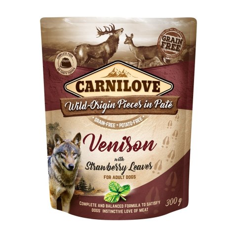 CARNILOVE CARNILOVE DOG POUCH VENISON&STRAWBERRY 300G CARNILOVE CARNILOVE DOG POUCH VENISON&STRAWBERRY 300G