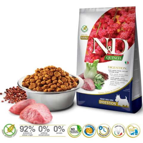 Farmina FARMINA N&D Quinoa Dog Digestion Adult Mini - sucha karma dla psa - 2,5 kg Farmina FARMINA N&D Quinoa Dog Digestion Adult Mini - sucha karma dla psa - 2,5 kg