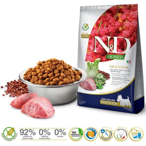 Farmina FARMINA N&D Quinoa Dog Digestion Adult Mini - sucha karma dla psa - 800 g Farmina FARMINA N&D Quinoa Dog Digestion Adult Mini - sucha karma dla psa - 800 g