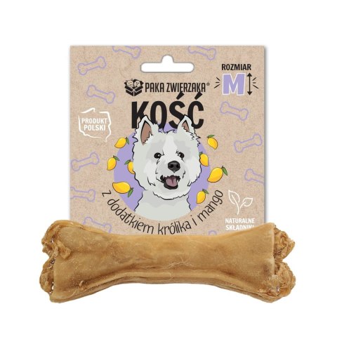 PAKA ZWIERZAKA Paka Zwierzaka Kość z dodatkiem królika i mango M-12 cm 55g PAKA ZWIERZAKA Paka Zwierzaka Kość z dodatkiem królika i mango M-12 cm 55g