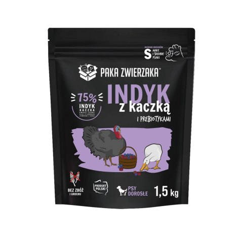 PAKA ZWIERZAKA Paka Zwierzaka Seventh Heaven Indyk z kaczką ''S'' 1,5kg PAKA ZWIERZAKA Paka Zwierzaka Seventh Heaven Indyk z kaczką ''S'' 1,5kg