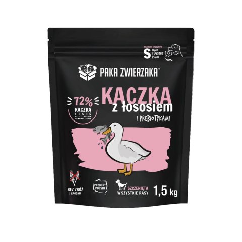 PAKA ZWIERZAKA Paka Zwierzaka Seventh Heaven Kaczka z łososiem PUPPY ''S'' 1,5kg PAKA ZWIERZAKA Paka Zwierzaka Seventh Heaven Kaczka z łososiem PUPPY ''S'' 1,5kg