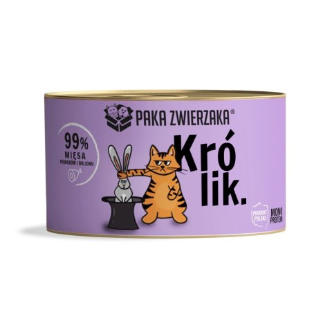 PAKA ZWIERZAKA Paka Zwierzaka królik karma mokra dla kota 200g PAKA ZWIERZAKA Paka Zwierzaka królik karma mokra dla kota 200g