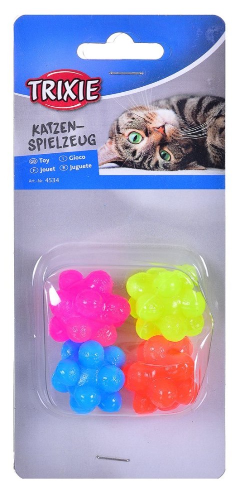 TRIXIE TRIXIE Piłki z wypustkami o3,5cm 4szt. 4534 TRIXIE TRIXIE Piłki z wypustkami o3,5cm 4szt. 4534