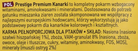 VERSELE-LAGA VL Prestige Premium Canaries 2,5KG dla Kanarka VERSELE-LAGA VL Prestige Premium Canaries 2,5KG dla Kanarka