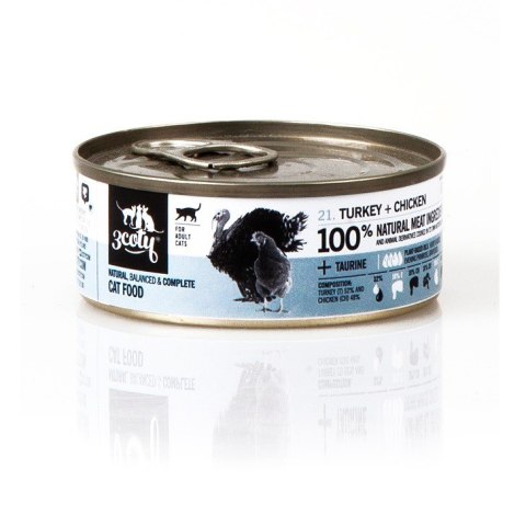 3coty 3Coty TURKEY + CHICKEN for Adult cats 80g