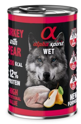 Alpha spirit Alpha Spirit indyk/gruszka mokra karma pies 400 g