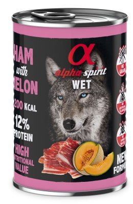 Alpha spirit Alpha Spirit szynka/melon mokra karma pies 400 g