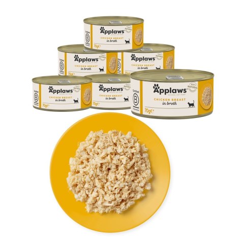 Applaws Applaws Cat Tin Chicken Breast 6x70g Applaws Applaws Cat Tin Chicken Breast 6x70g