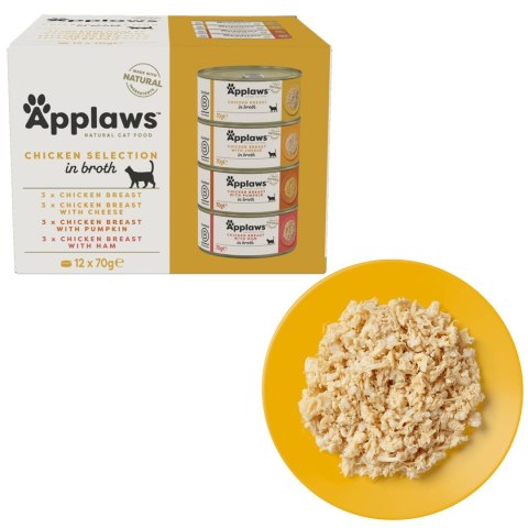 Applaws Applaws Cat Tin Multipack Chicken Collection 12x70g Applaws Applaws Cat Tin Multipack Chicken Collection 12x70g
