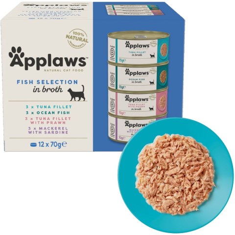 Applaws Applaws Cat Tin Multipack Fish Collection 12x70g Applaws Applaws Cat Tin Multipack Fish Collection 12x70g