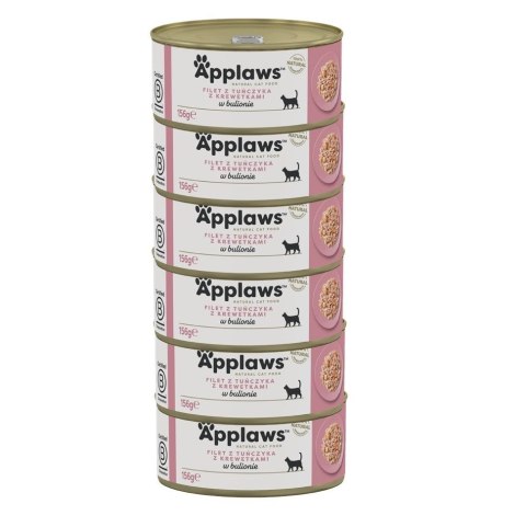 Applaws Applaws Cat Tin Tuna Fillet with Prawn 6x156g Applaws Applaws Cat Tin Tuna Fillet with Prawn 6x156g