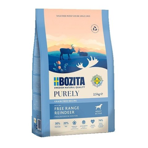 BOZITA BOZITA Purely renifer karma bezzbożowa dla dorosłych aktywnych psów 2,5 kg BOZITA BOZITA Purely renifer karma bezzbożowa dla dorosłych aktywnych psów 2,5 kg