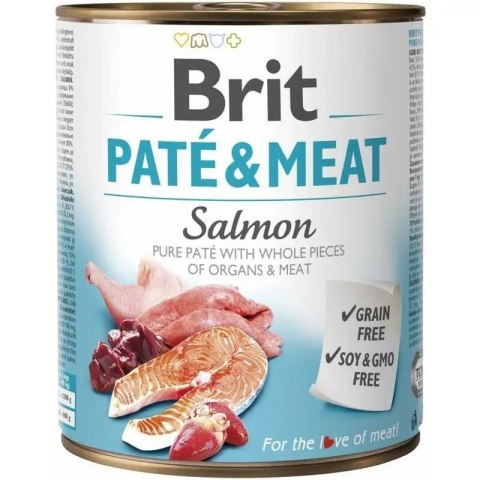 Brit BRIT PATE&MEAT SALMON 800g Brit BRIT PATE&MEAT SALMON 800g
