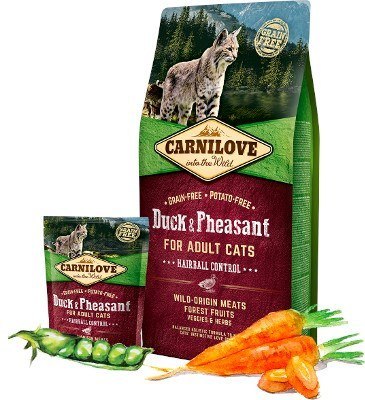 CARNILOVE CARNILOVE CAT DUCK&PHEASANT HAIRBALL CONTROL 400G CARNILOVE CARNILOVE CAT DUCK&PHEASANT HAIRBALL CONTROL 400G