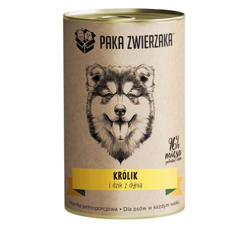 PAKA ZWIERZAKA Paka Zwierzaka Królik i dzik z dynią 400g PAKA ZWIERZAKA Paka Zwierzaka Królik i dzik z dynią 400g