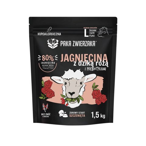 PAKA ZWIERZAKA Paka Zwierzaka Seventh Heaven Jagnięcina i dzika róża PUPPY "L" 1,5kg PAKA ZWIERZAKA Paka Zwierzaka Seventh Heaven Jagnięcina i dzika róża PUPPY "L" 1,5kg