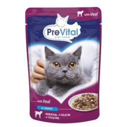 PREVITAL PREVITAL cielęcina w sosie dla kotów 100g.