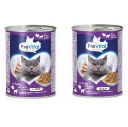 PREVITAL PREVITAL indyk-jagnięcina kawałki w galaretce dla kota 415g x 2szt