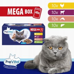 PREVITAL PREVITAL saszetki dla kota mix smaków box 40x100g