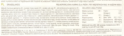 ACANA ACANA Regionals Grasslands Dog - sucha karma dla psa - 6kg