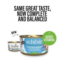 Agras Pet Foods SCHESIR dla kotów Oceanic Adult w Galarecie Tuńczyk z Bass 85g