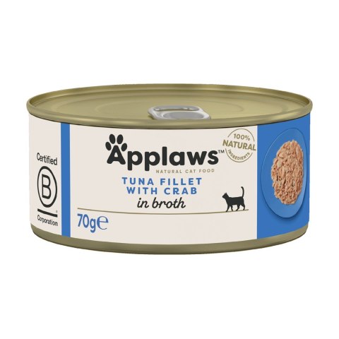 Applaws Applaws Cat Tin Tuna with Crab 6x70g Applaws Applaws Cat Tin Tuna with Crab 6x70g