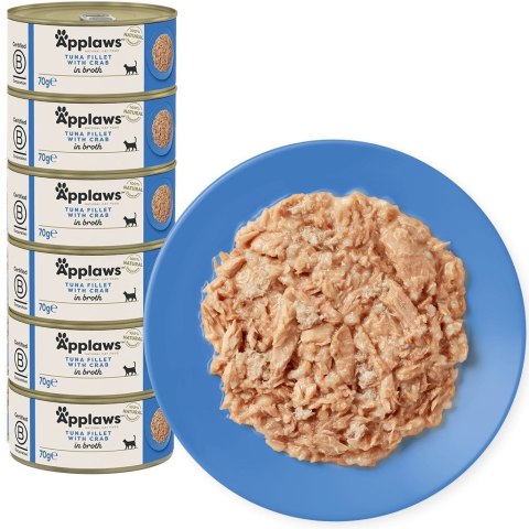 Applaws Applaws Cat Tin Tuna with Crab 6x70g Applaws Applaws Cat Tin Tuna with Crab 6x70g