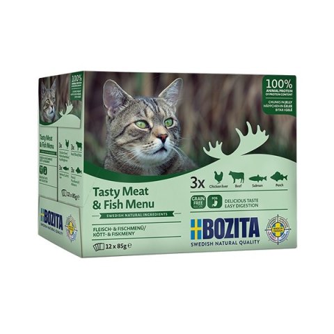 BOZITA Bozita Kawałki w Sosie z Rybą i Mięsem-12 x 85g BOZITA Bozita Kawałki w Sosie z Rybą i Mięsem-12 x 85g
