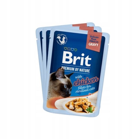 Brit Brit Premium dla kotów sterylizowanych saszetki w sosie mix smaków 12x85 Brit Brit Premium dla kotów sterylizowanych saszetki w sosie mix smaków 12x85