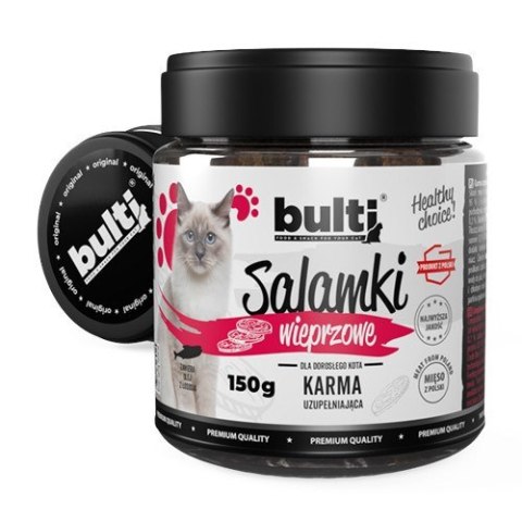Bult BULTI Salamki wieprzowe przysmak dla kota 150g Bult BULTI Salamki wieprzowe przysmak dla kota 150g