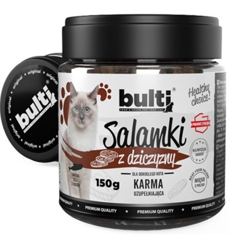 Bult BULTI Salamki z dziczyzny przysmak dla kota 150g Bult BULTI Salamki z dziczyzny przysmak dla kota 150g