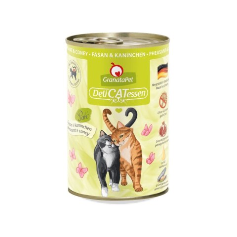 Fox4Pets GranataPet DeliCatessen bażant i królik mokra karma dla kota 400g Fox4Pets GranataPet DeliCatessen bażant i królik mokra karma dla kota 400g