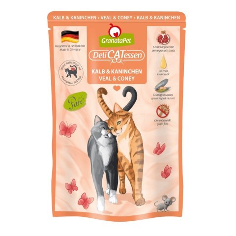 Fox4Pets GranataPet DeliCatessen cielęcina i królik karma mokra dla kota 85g Fox4Pets GranataPet DeliCatessen cielęcina i królik karma mokra dla kota 85g