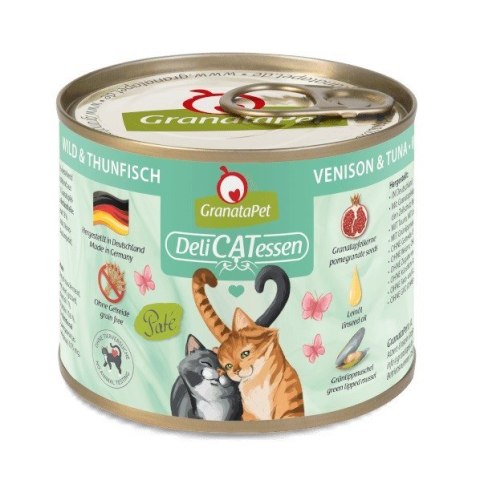 Fox4Pets GranataPet DeliCatessen dziczyzna i tuńczyk karma mokra dla kota 200g Fox4Pets GranataPet DeliCatessen dziczyzna i tuńczyk karma mokra dla kota 200g
