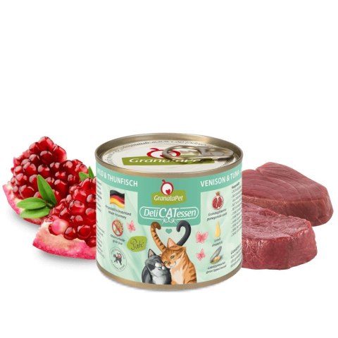 Fox4Pets GranataPet DeliCatessen dziczyzna i tuńczyk karma mokra dla kota 200g Fox4Pets GranataPet DeliCatessen dziczyzna i tuńczyk karma mokra dla kota 200g