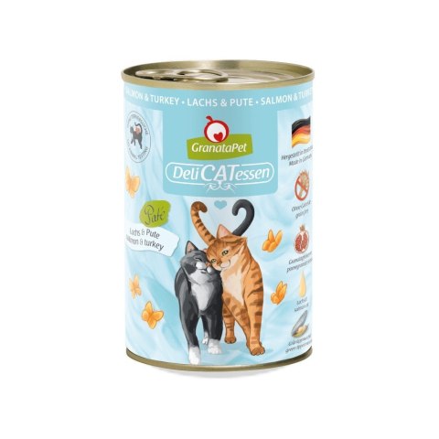 Fox4Pets GranataPet DeliCatessen łosoś i indyk mokra karma dla kota 400g Fox4Pets GranataPet DeliCatessen łosoś i indyk mokra karma dla kota 400g