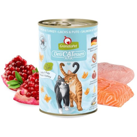 Fox4Pets GranataPet DeliCatessen łosoś i indyk mokra karma dla kota 400g Fox4Pets GranataPet DeliCatessen łosoś i indyk mokra karma dla kota 400g