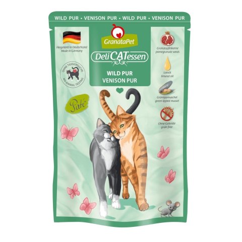 Fox4Pets GranataPet DeliCatessen mokra karma z dziczyzną, saszetki dla kota 85g Fox4Pets GranataPet DeliCatessen mokra karma z dziczyzną, saszetki dla kota 85g