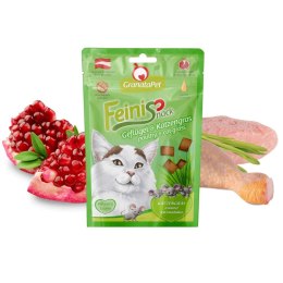 Fox4Pets GranataPet FeiniSnack drób i kocia trawa przysmak dla kota 50g