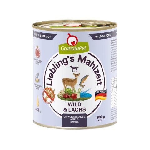 Fox4Pets GranataPet Liebling´s Mahlzeit dziczyzna i łosoś mokra karma dla psa 800g Fox4Pets GranataPet Liebling´s Mahlzeit dziczyzna i łosoś mokra karma dla psa 800g