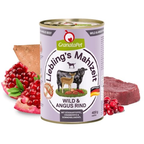 Fox4Pets GranataPet Liebling´s Mahlzeit dziczyzna i wołowina mokra karma dla psa 800g Fox4Pets GranataPet Liebling´s Mahlzeit dziczyzna i wołowina mokra karma dla psa 800g